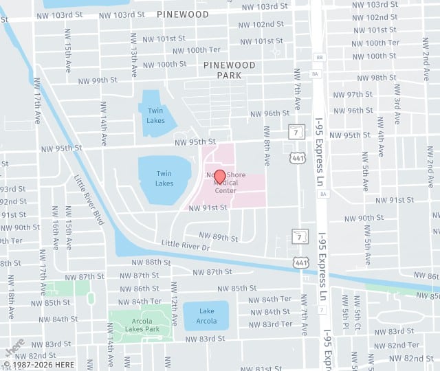 Location Map: 1190 NW 95th Street, STE 302 Miami, Florida 33150