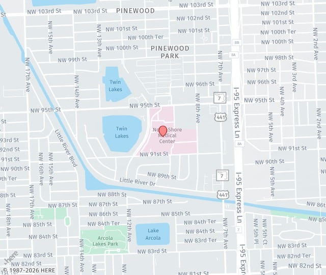 Location Map: 1190 NW 95th Street, STE 302 Miami, Florida 33150