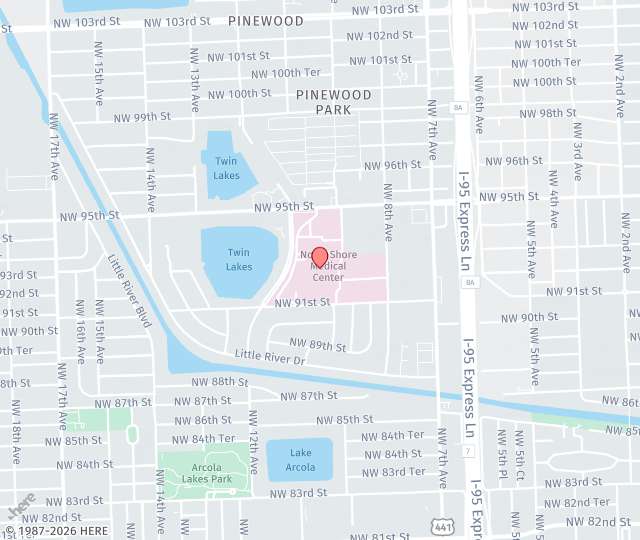 Location Map: 1190 NW 95th Street, STE 302 Miami, Florida 33150