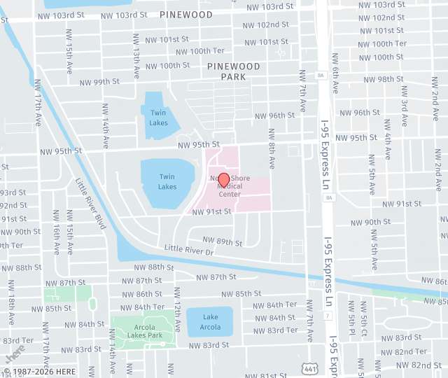 Location Map: 1190 NW 95th Street, STE 302 Miami, Florida 33150