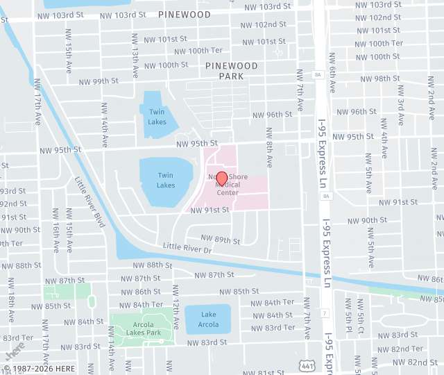 Location Map: 1190 NW 95th Street, STE 302 Miami, Florida 33150